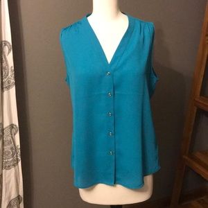 NWT blue sleeveless sz 12 Banana Republic blouse